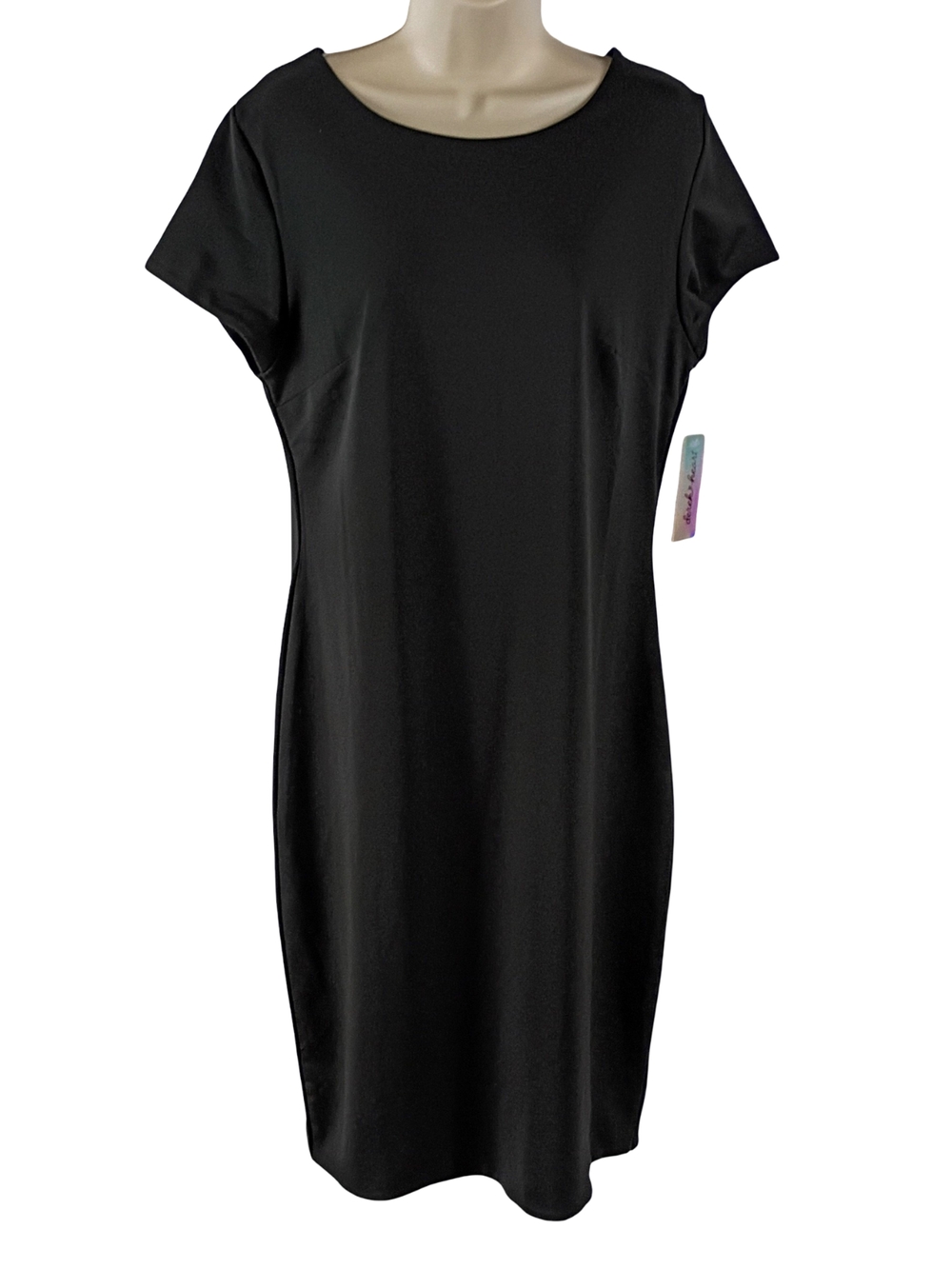 Derek Heart Black Short-Sleeve Midi Dress